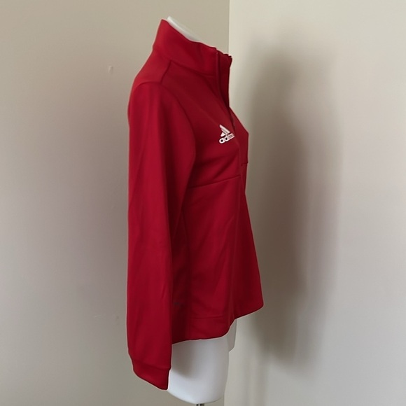 (NWT) Adidas Aeroready Women’s 1/4 Zip Pullover in Red, Small - Picture 10 of 17